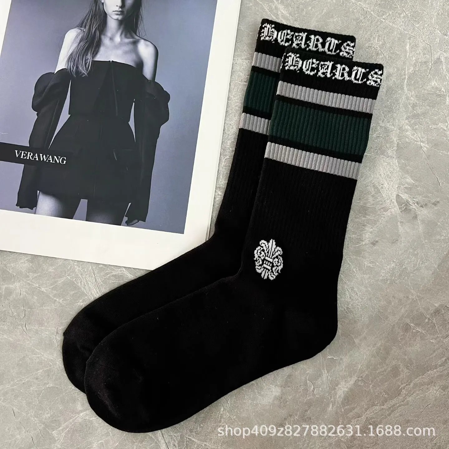 Design Marc Jacobs Striped Logo Socks Black Yellow Socks - 6