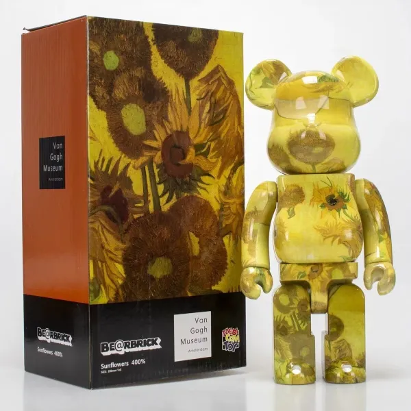 Medicom Toy x Van Gogh Museum Bearbrick Sunflowers 400% Collectible Figure Accessories - 1