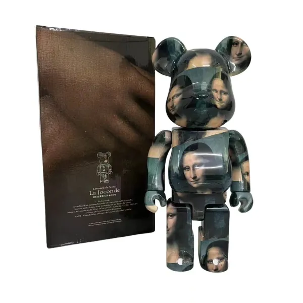 Medicom Toy BE@RBRICK 400% Leonardo da Vinci La Joconde Clear Multicolor Collectible Figure Accessories - 1