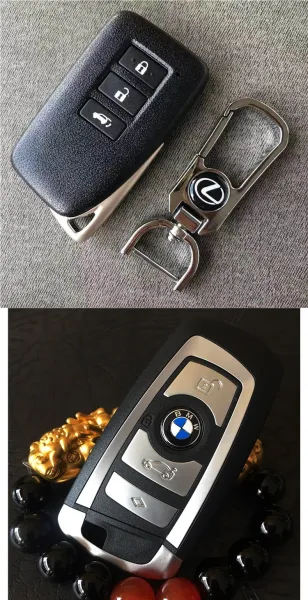 Design Bentley Remote Key Fob with Circuit Board, Black Leather + Chrome Finish Accessories - 4