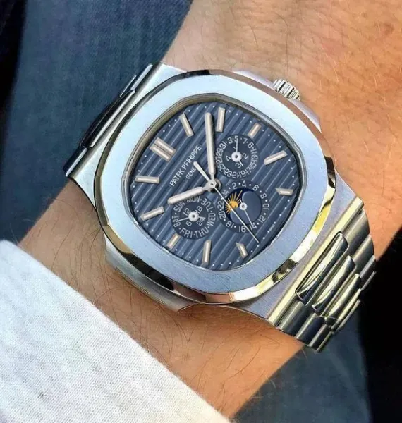 Patek Philippe Nautilus 5712R-001 Rose Gold Brown Dial Perpetual Calendar Moonphase Watch Watches - 5