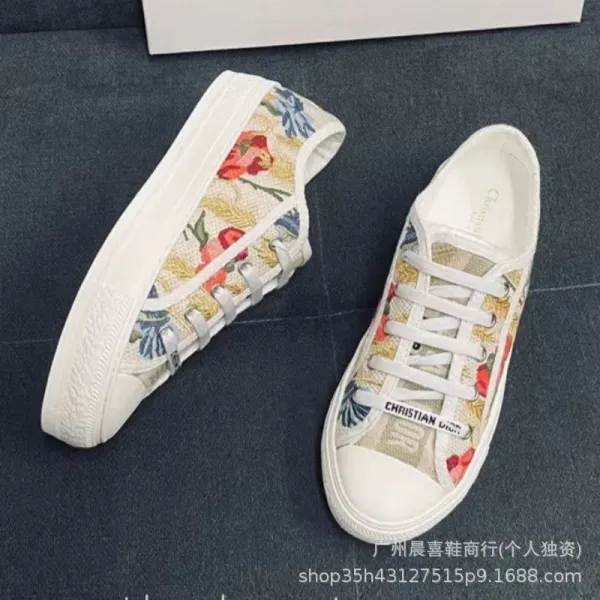 Dior B23 Floral Print Canvas Sneakers - 1