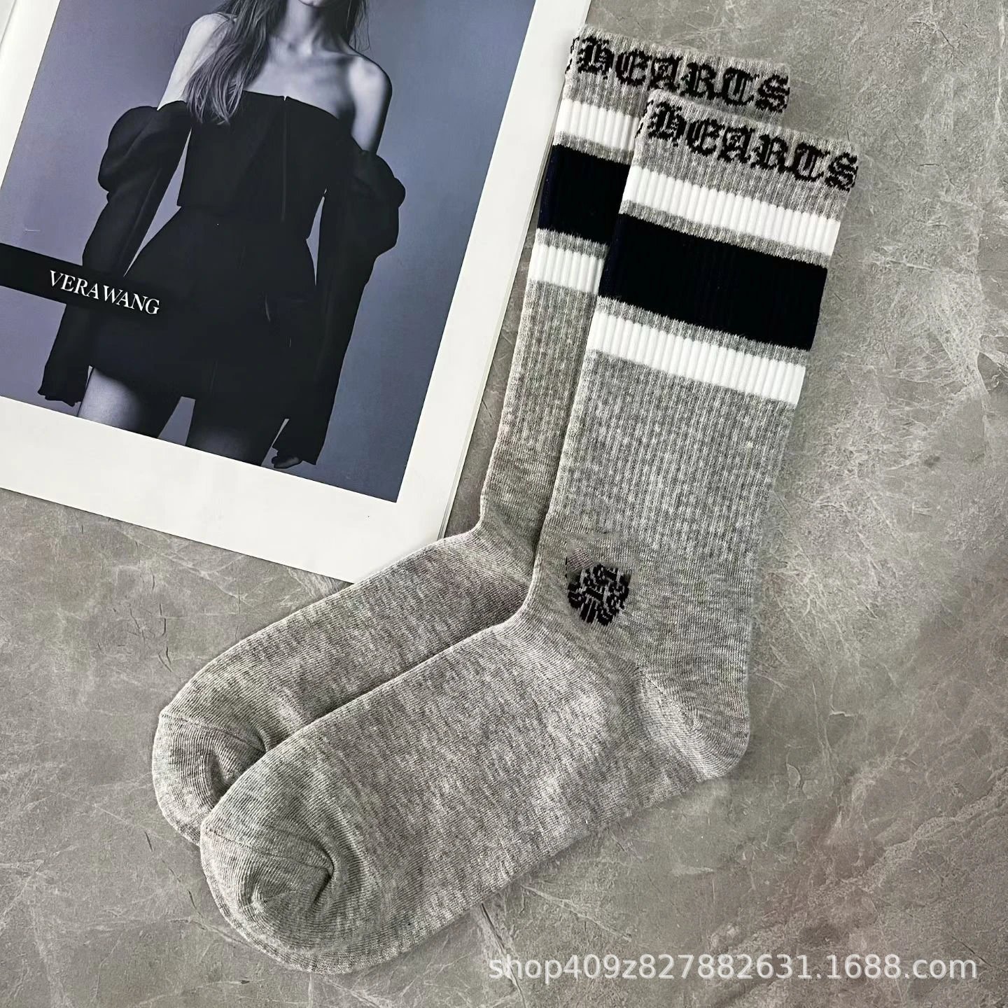 Design Marc Jacobs Striped Logo Socks Black Yellow Socks - 8