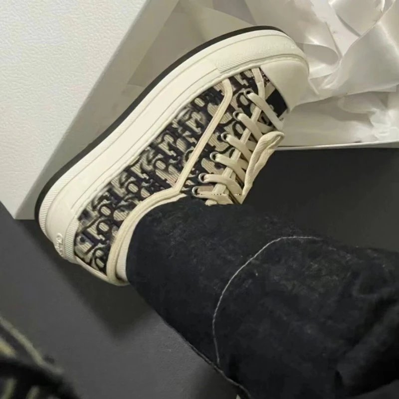 Dior B23 Tiger Print Canvas Sneakers - 3