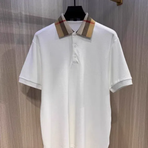 Burberry Classic Check Collar Polo Navy Polo Shirt - 6