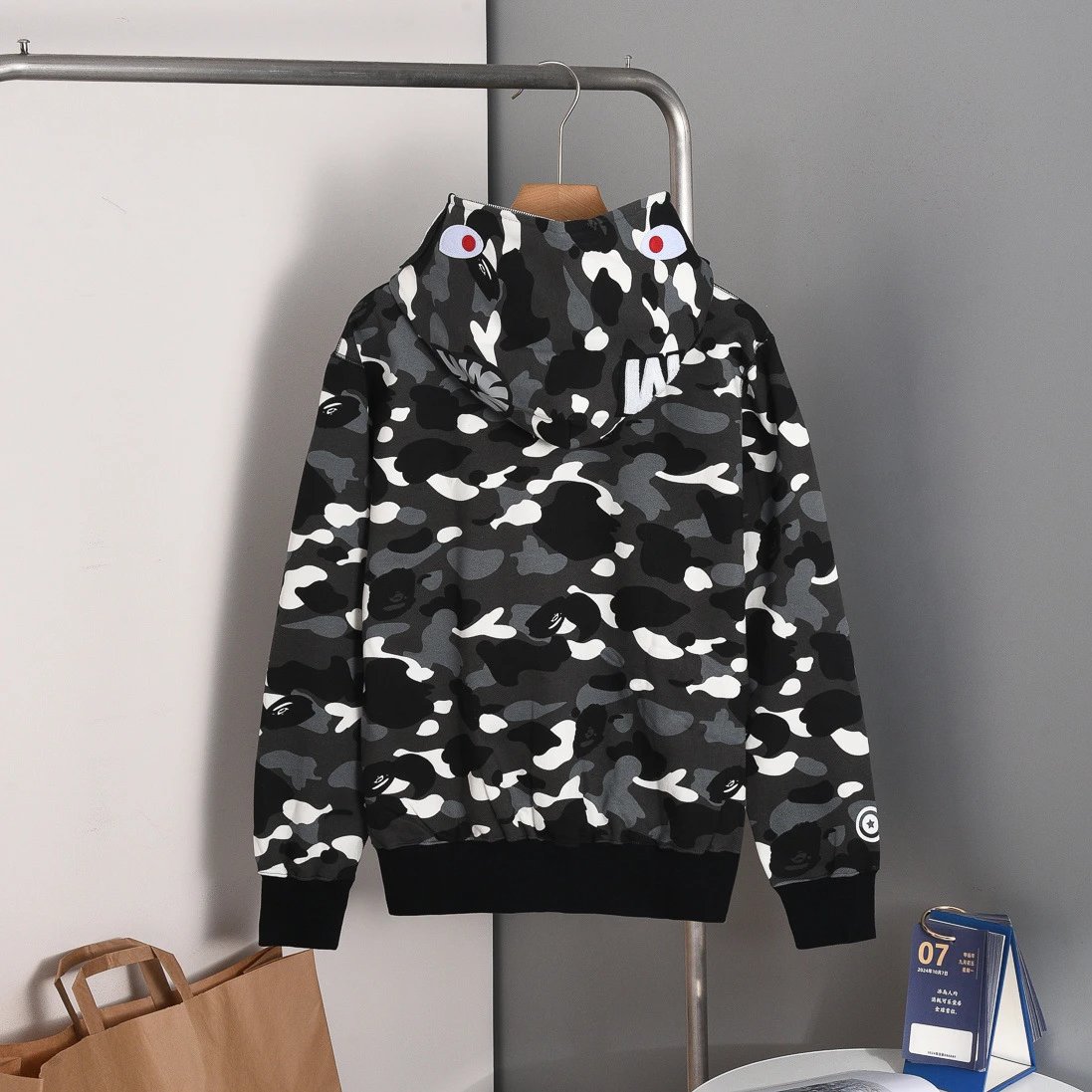 A Bathing Ape ABC Camo Shark Hoodie Multicolor - 8
