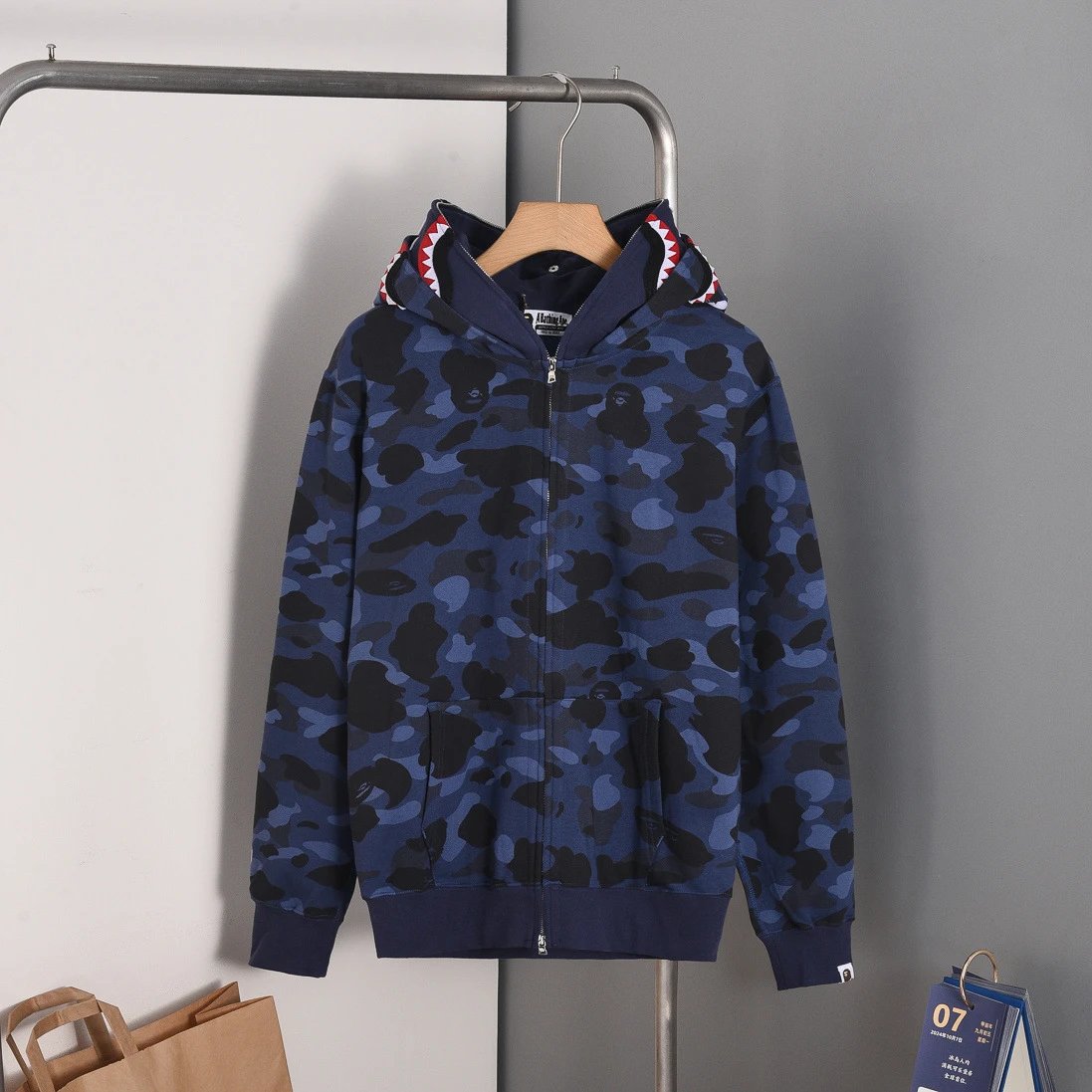 A Bathing Ape ABC Camo Shark Hoodie Multicolor - 17