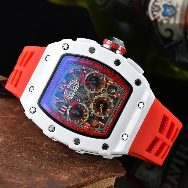 Richard Mille RM 011 White and Red Chronograph Watch Watches - 1