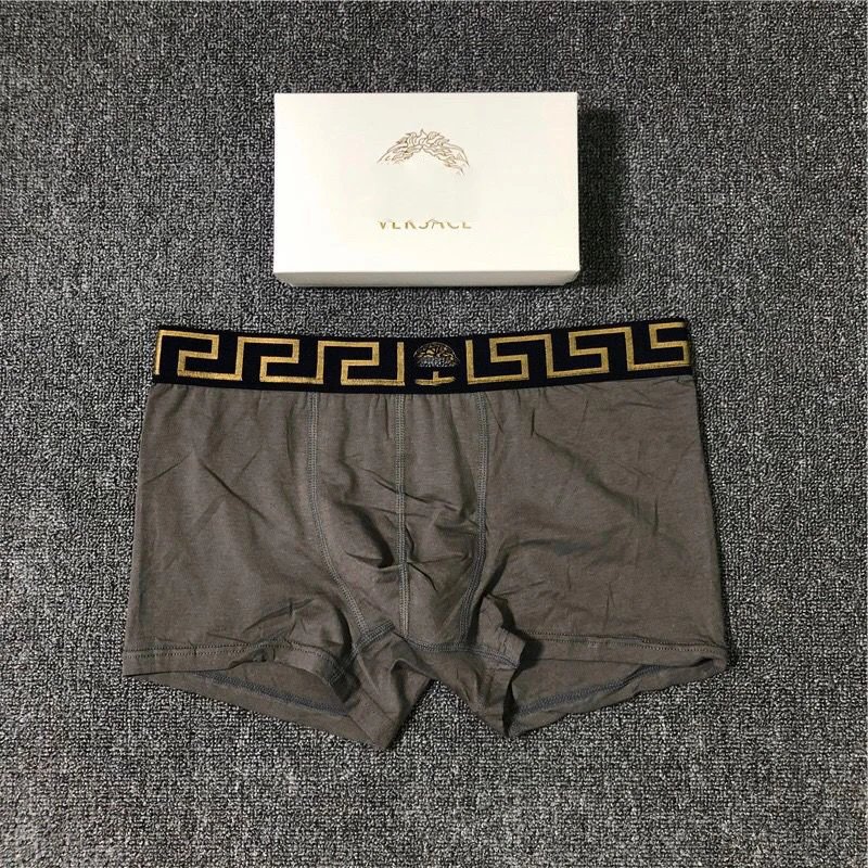 Versace Greek Key Waistband Boxer Brief Gray Underwear - 14