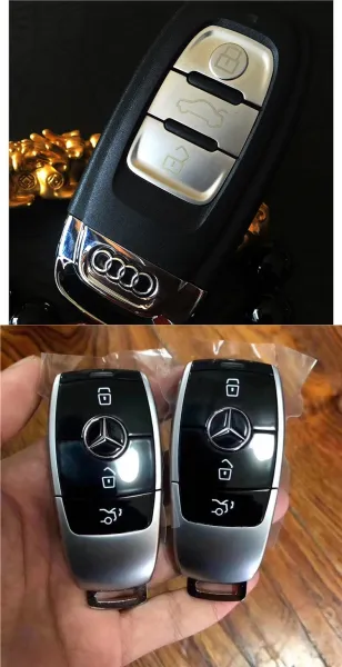 Design Bentley Remote Key Fob with Circuit Board, Black Leather + Chrome Finish Accessories - 5