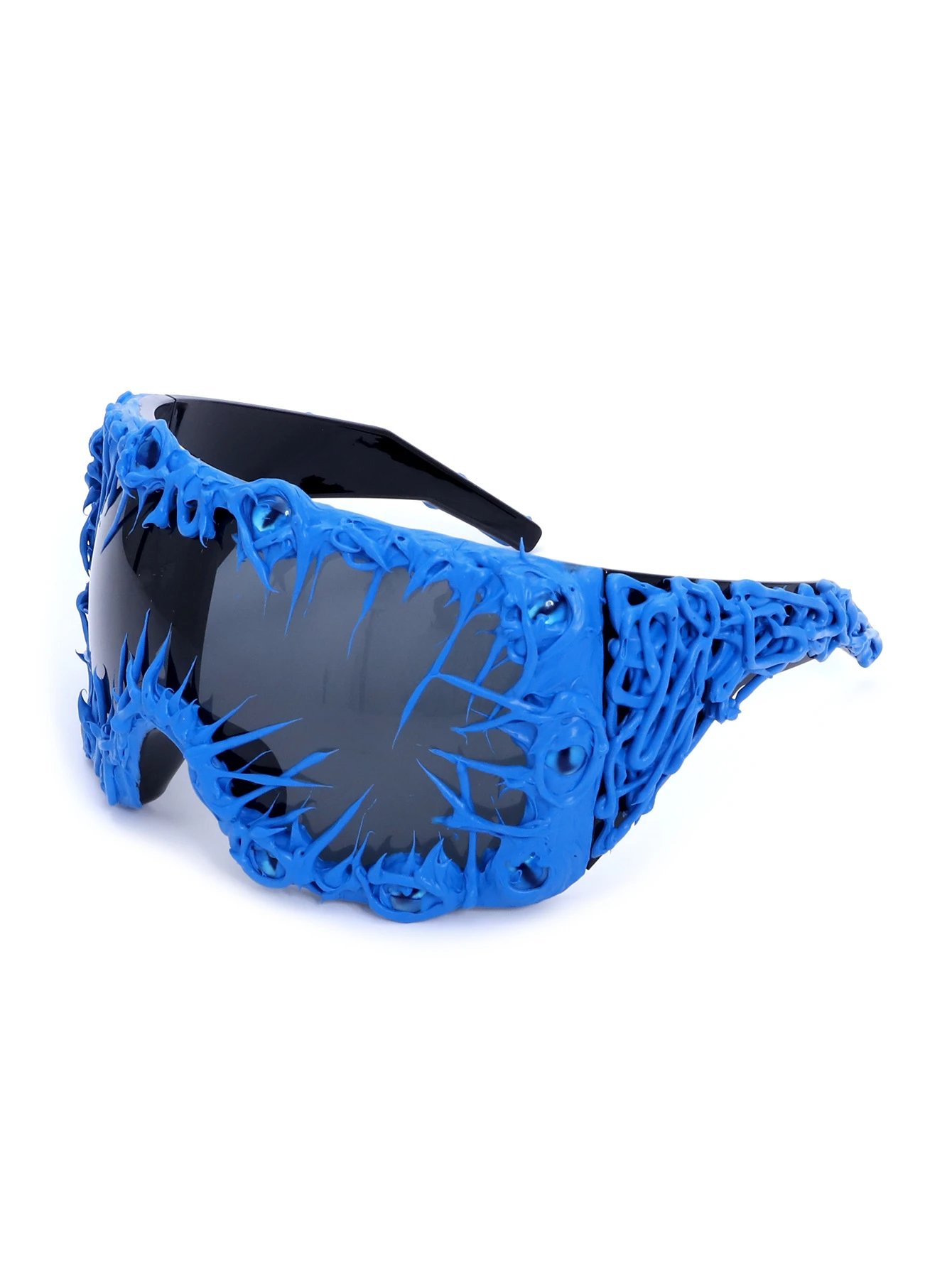 Design Avant-Garde Spiky Blue Sunglasses Eyewear - 1