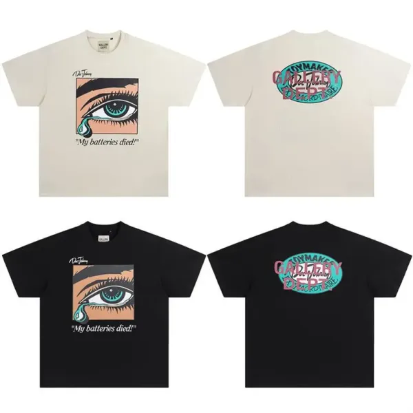Design Graphic Print Blue T-Shirt Tops.t Shirts - 18