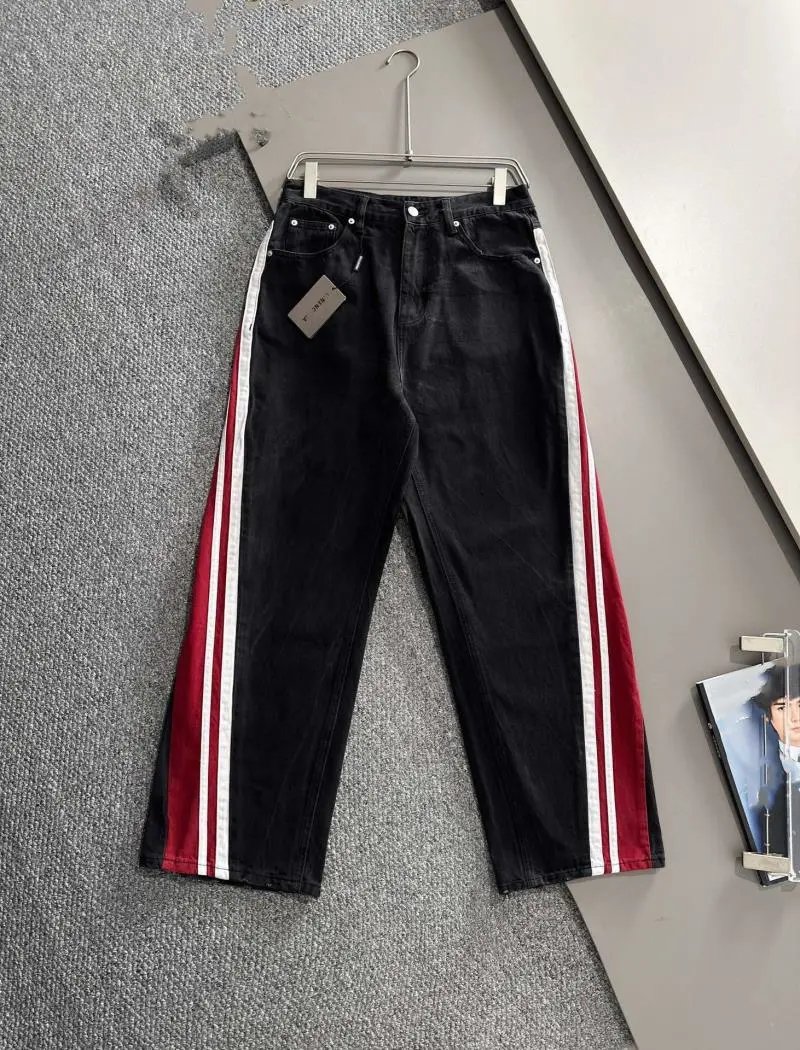 Balenciaga Striped Black Denim Jeans – QC photo 1
