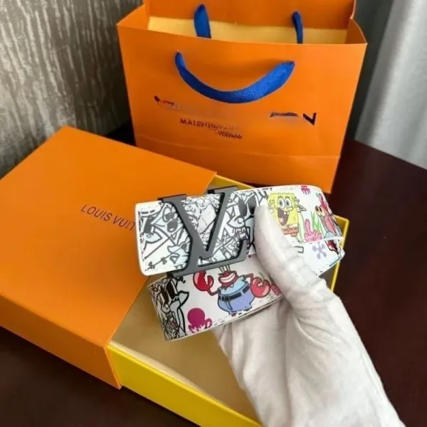 Louis Vuitton x SpongeBob SquarePants Monogram Reversible Belt White Multicolor - 1
