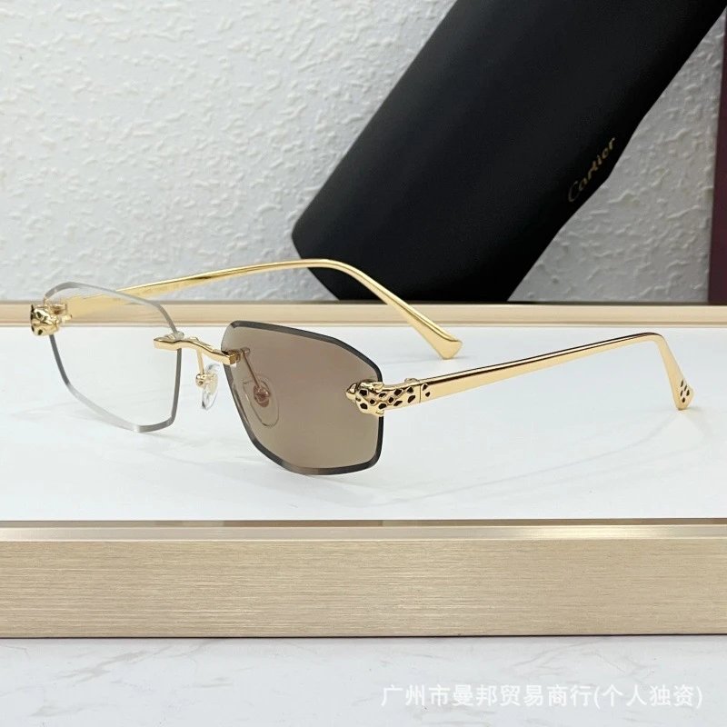 Cartier Panthère Rimless Blue Gradient Optical Glasses Eyewear - 14