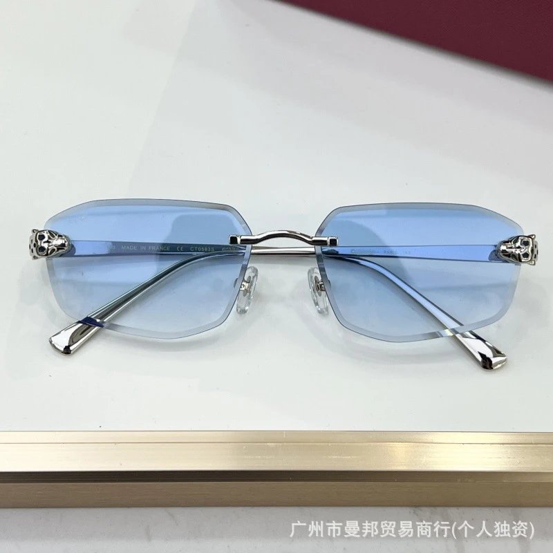 Cartier Panthère Rimless Blue Gradient Optical Glasses Eyewear - 10