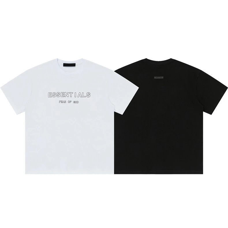 Design Letter E Graphic T-Shirt Beige T-Shirt - 7
