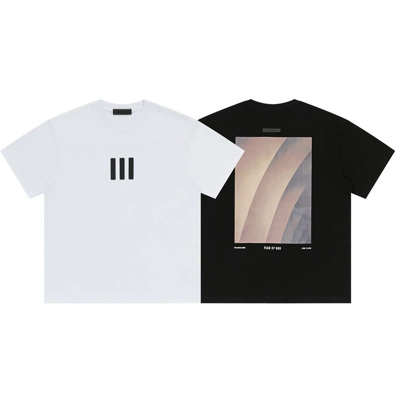 Design Letter E Graphic T-Shirt Beige T-Shirt - 10