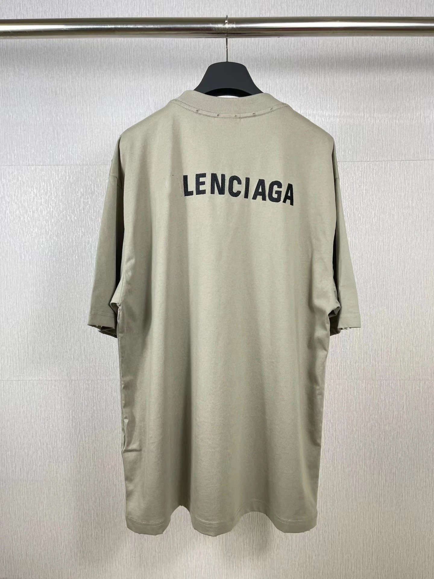 Design Lenciaga Logo Print Oversized T-Shirt White Tops.t Shirts - 10