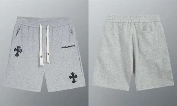 Chrome Hearts Cross-Embellished Sweatshorts Gray Shorts - 1