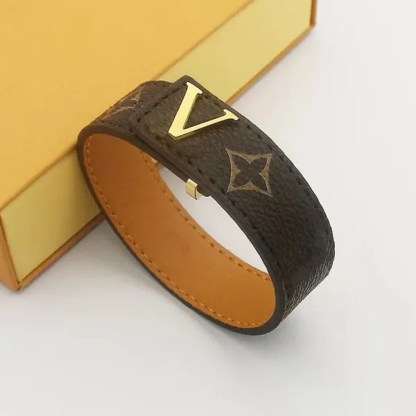 Valentino VLogo Leather Bracelet Black Accessories Jewelry - 6