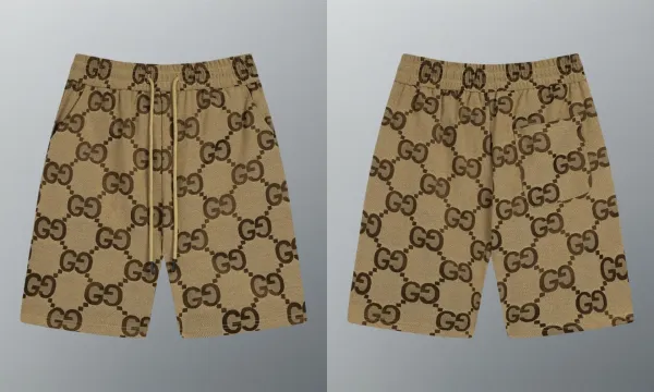 Gucci GG Supreme Print Shorts Beige Brown - 1