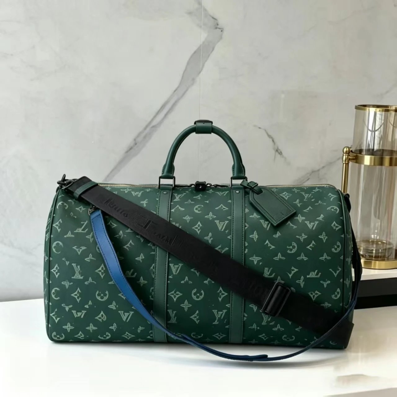 Green Floral Travel Bag