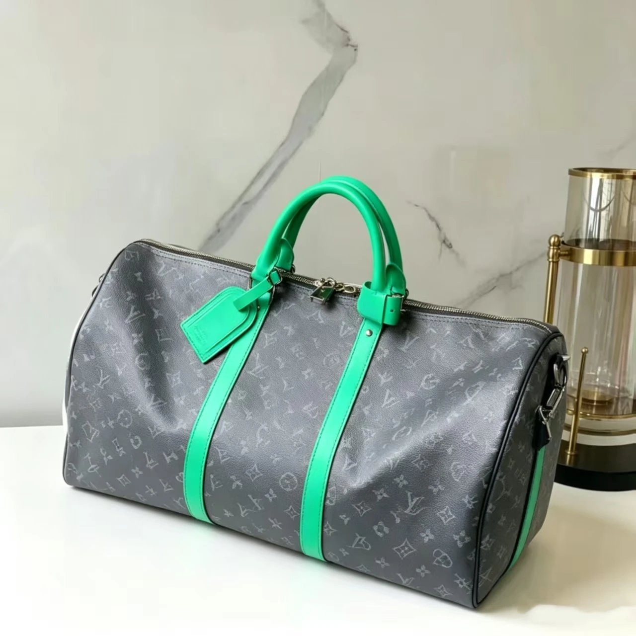 Louis Vuitton Keepall Bandoulière 50 Monogram Eclipse Watercolor Duffle Bag - 5