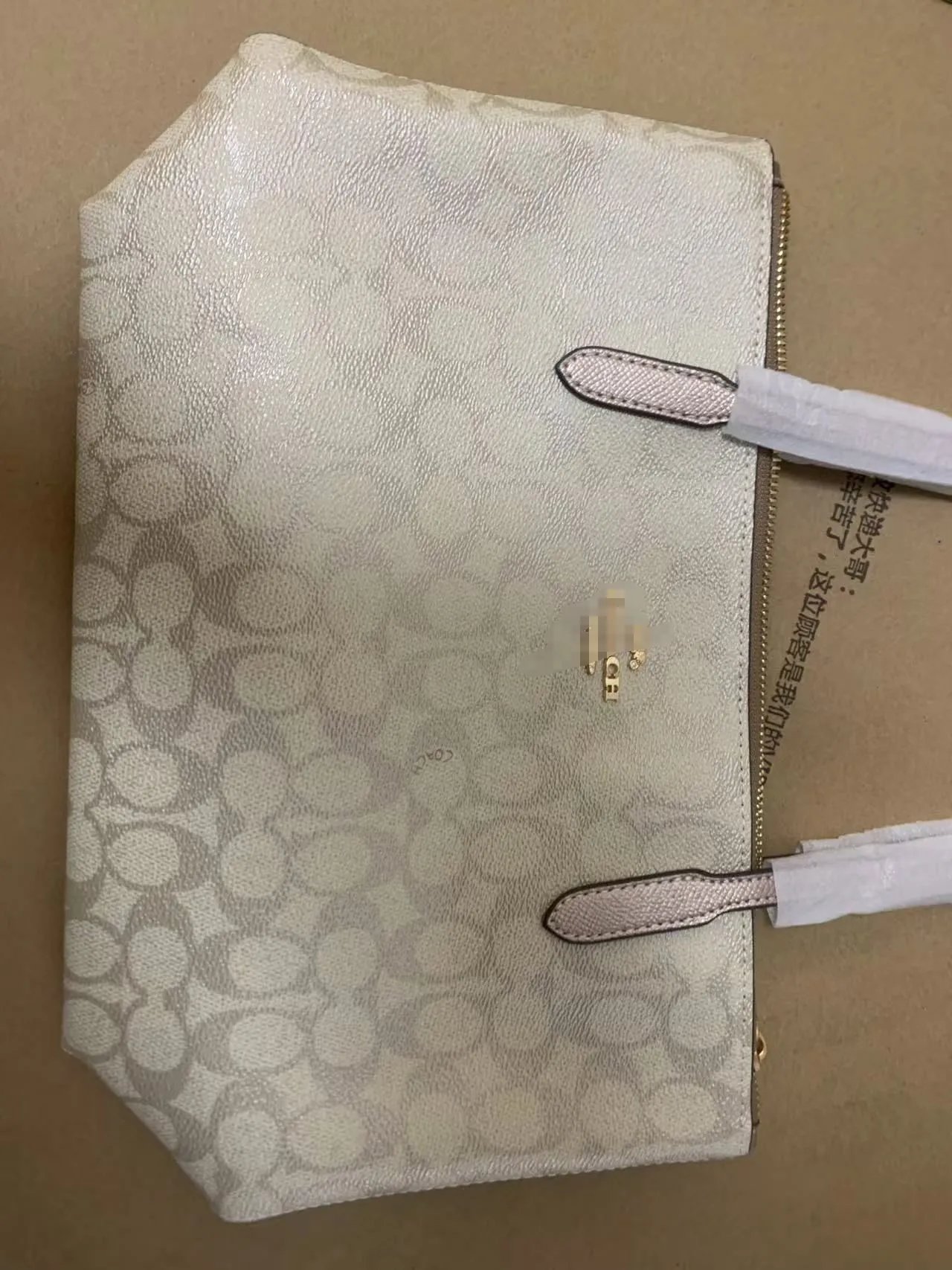 Coach Signature Canvas Tote Bag Beige Tote Bag - 19