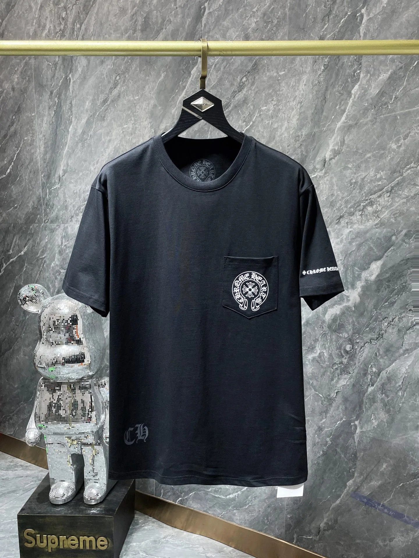 Chrome Hearts Logo Circle Print White T-Shirt - 4