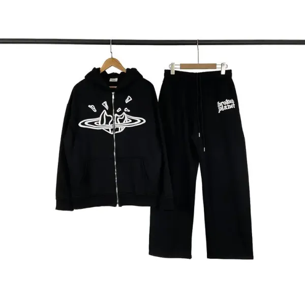 Broken Planet Logo Sweatpants Black - 14