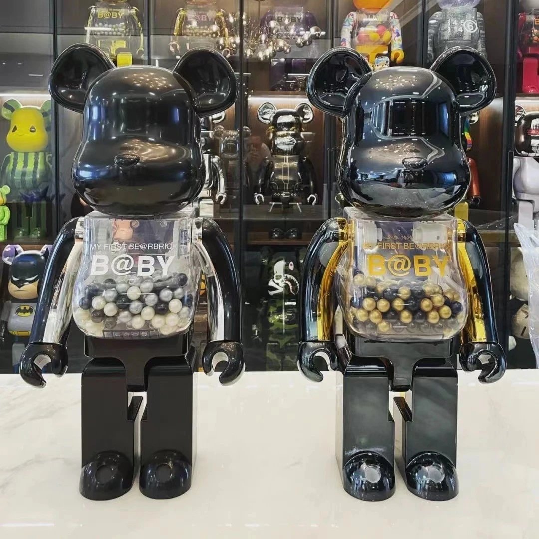 Medicom Toy BE@RBRICK My First BE@RBRICK B@BY Black Gold Transparent Collectible Figure Accessories - 4