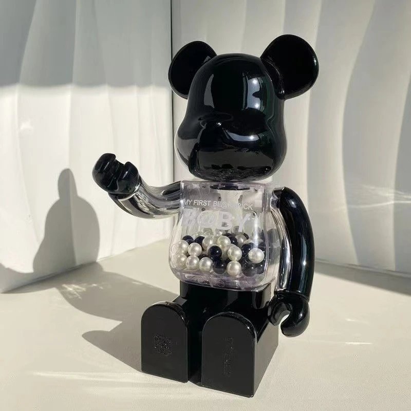 Medicom Toy BE@RBRICK My First BE@RBRICK B@BY Black Gold Transparent Collectible Figure Accessories - 10
