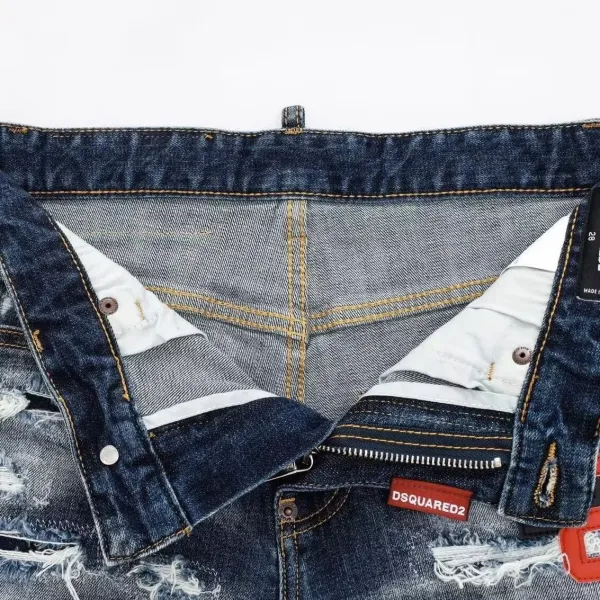 Design Distressed Cuffed Denim Shorts Light Wash - 7