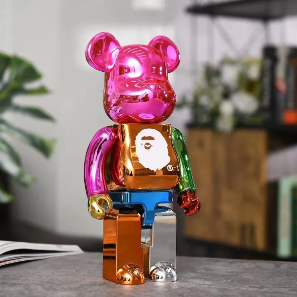 A Bathing Ape x Medicom Toy BAPE CAMO Pink Bearbrick 400% Figure Accessories - 9
