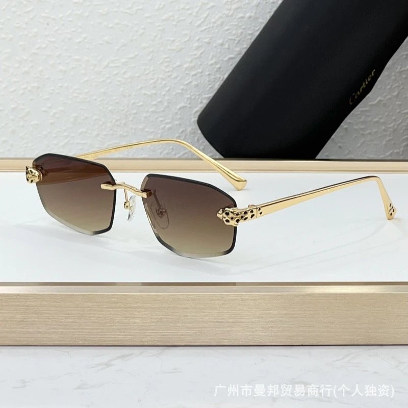 Cartier Panthère Rimless Blue Gradient Optical Glasses Eyewear - 9
