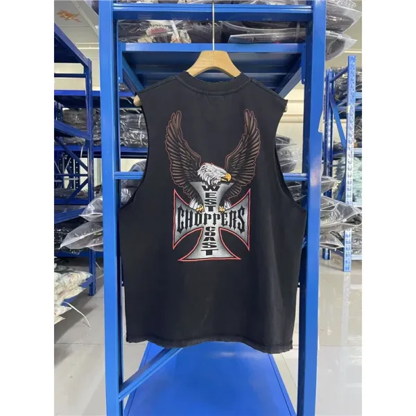 Design West Coast Choppers Eagle Vest Black Vest Top - 1