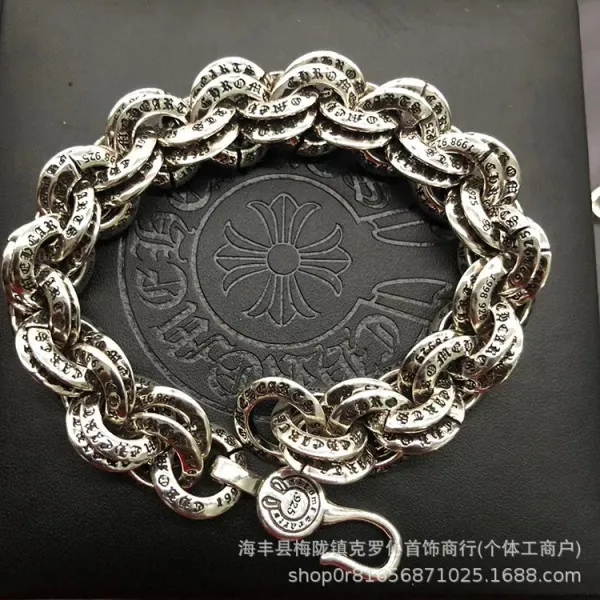 Chrome Hearts Link Chain Bracelet Silver Jewelry - 1