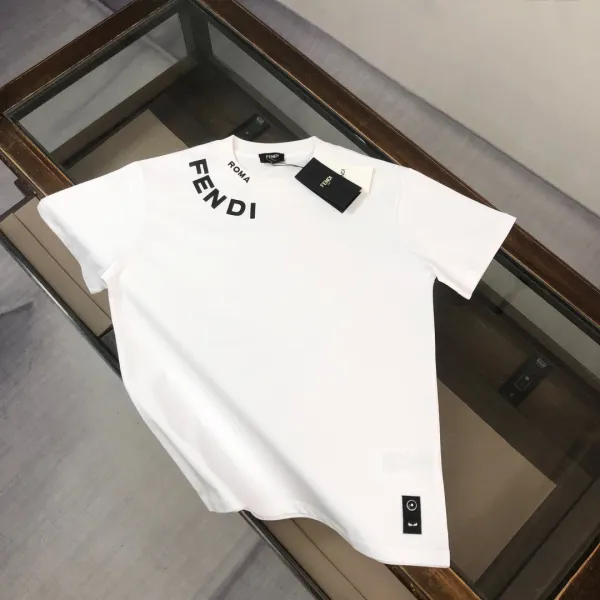 Fendi Roma Logo Print White T-Shirt - 2
