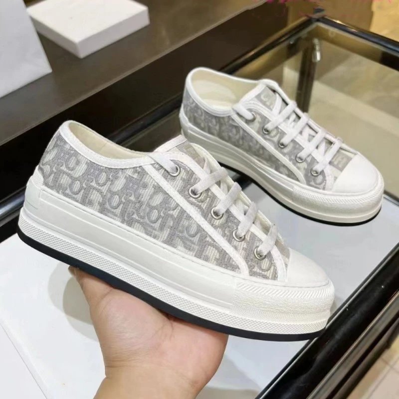 Dior B23 Tiger Print Canvas Sneakers - 10