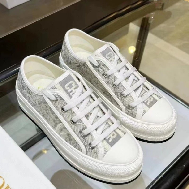 Dior B23 Tiger Print Canvas Sneakers - 12