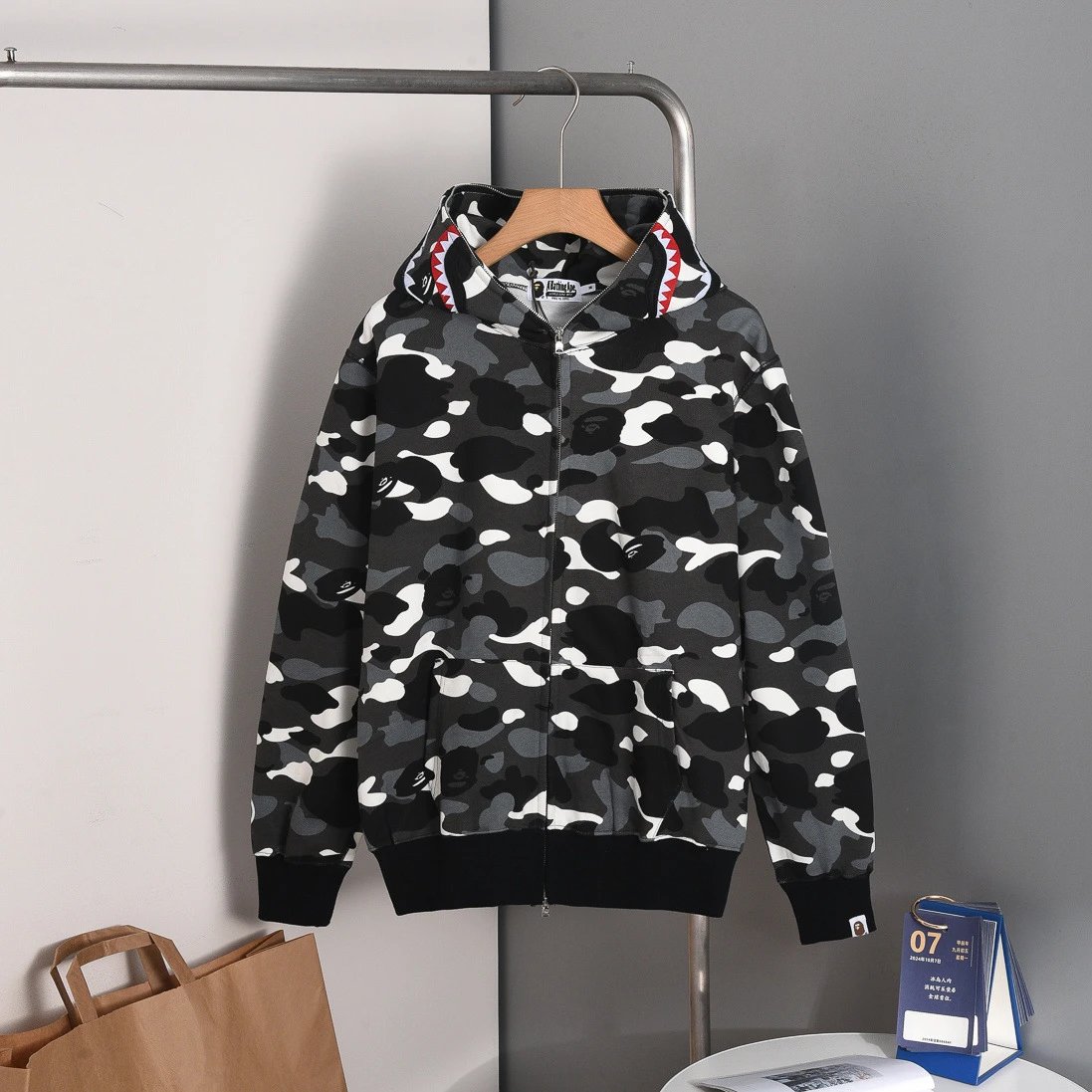 A Bathing Ape ABC Camo Shark Hoodie Multicolor - 7