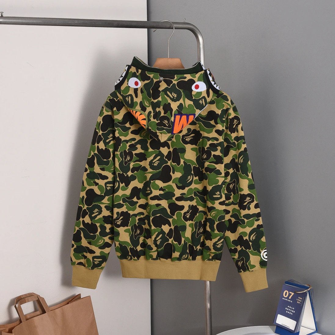 A Bathing Ape ABC Camo Shark Hoodie Multicolor - 14