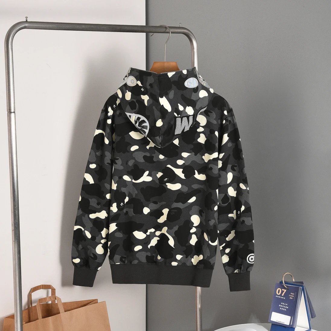 A Bathing Ape ABC Camo Shark Hoodie Multicolor - 24