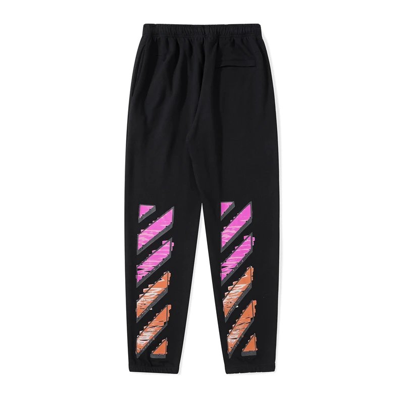 Off-White Diagonal Print Zip-Up Hoodie Black - 84