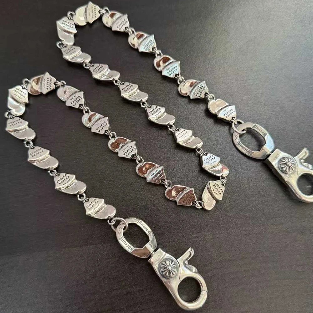 Chrome Hearts Rolling Stones Tongue Chain Necklace Silver Jewelry - 4
