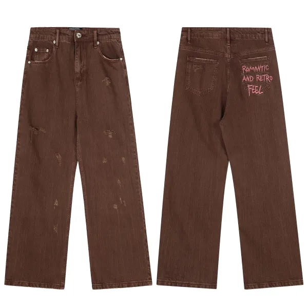 Design Distressed Patchwork Flared Jeans Black - 30