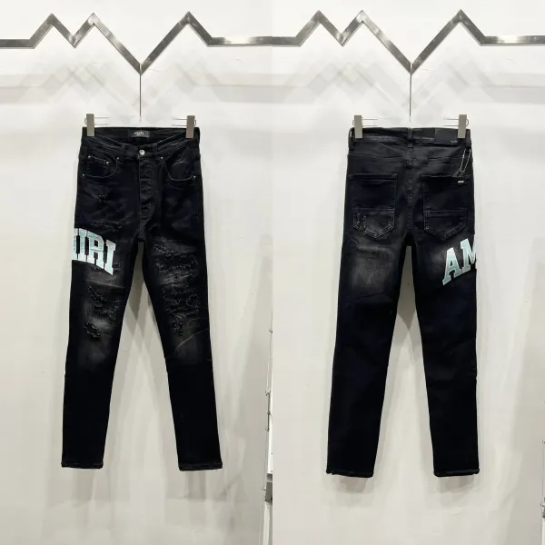 Diesel Distressed Graffiti Print Slim Fit Jeans Black - 4