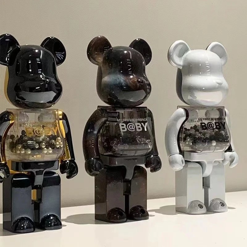 Medicom Toy BE@RBRICK My First BE@RBRICK B@BY Black Gold Transparent Collectible Figure Accessories - 3