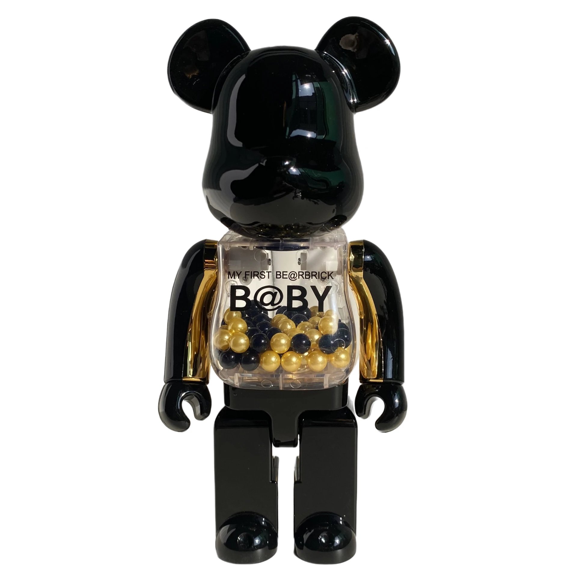 Medicom Toy BE@RBRICK My First BE@RBRICK B@BY Black Gold Transparent Collectible Figure Accessories - 13